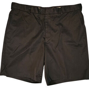 John W. Nordstrom Black Supima Cotton Chino Shorts sz 40, 9.5" inseam flat front
